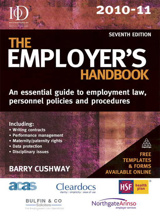 Title details for The Employer's Handbook 2010-11 by Barry Cushway - Available